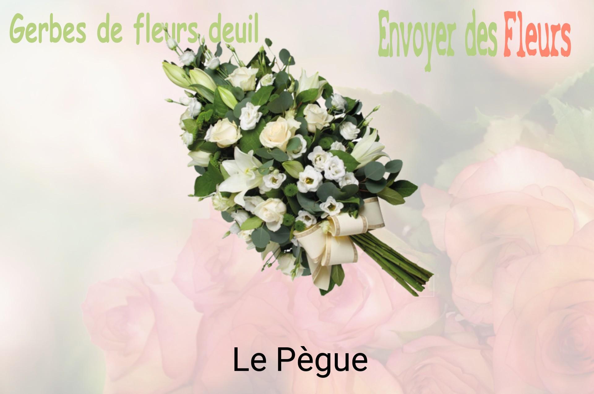 Gerbe de fleurs de deuil livrée à Le Pègue